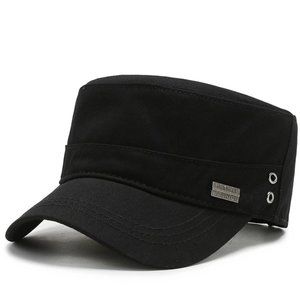 New Black Military Style Cap